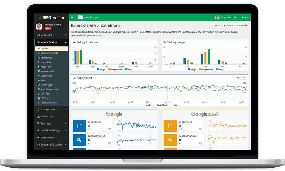 SEOProfiler Local SEO Tool