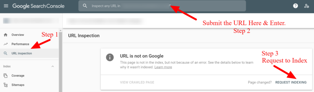 Website Indexing Process via Google Search Console